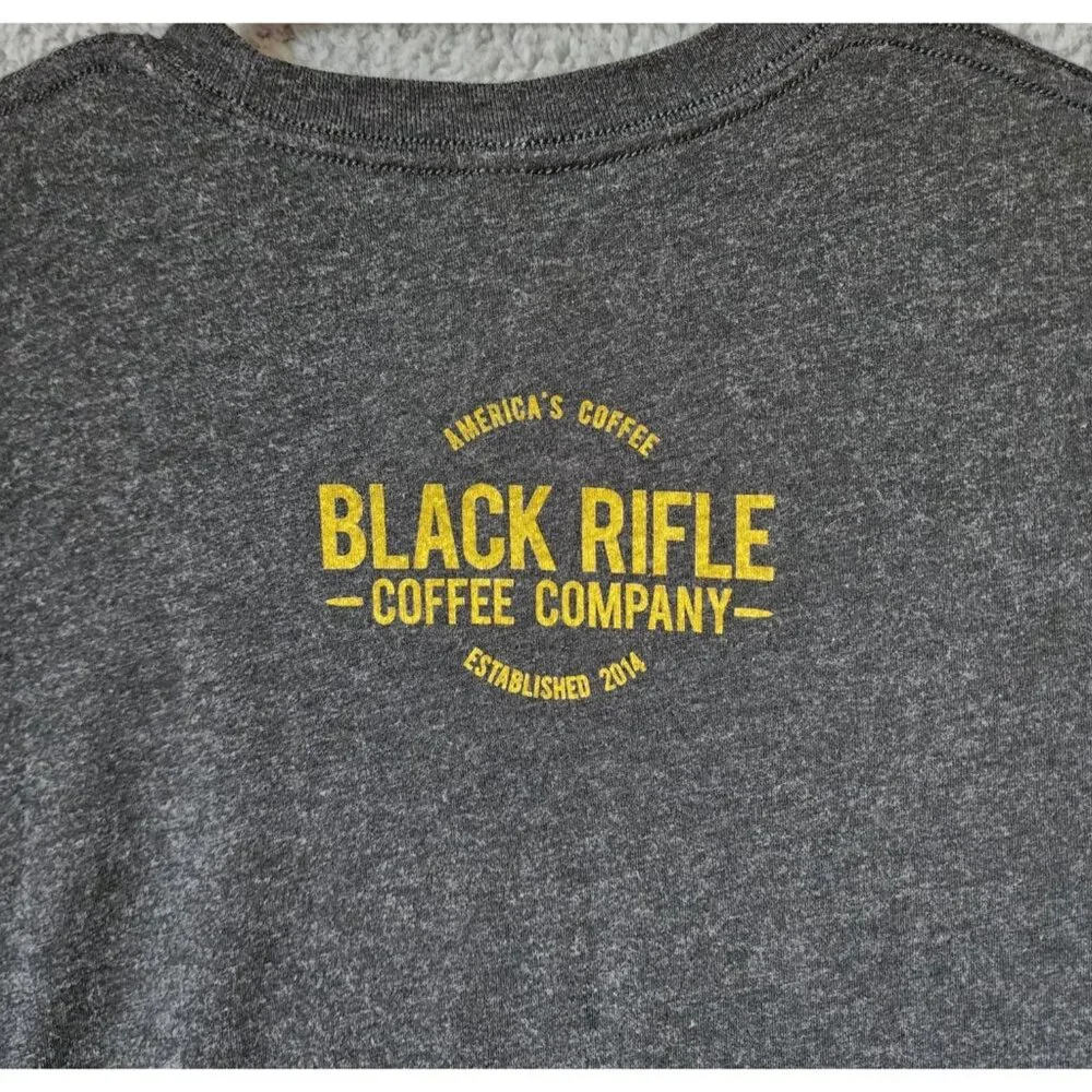 Black Rifle‎ Coffee Company Size Medium Gray Don't Tread On Me Snake USA T Shirt